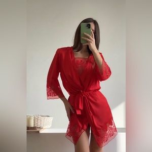 Women silk robe Size M-L